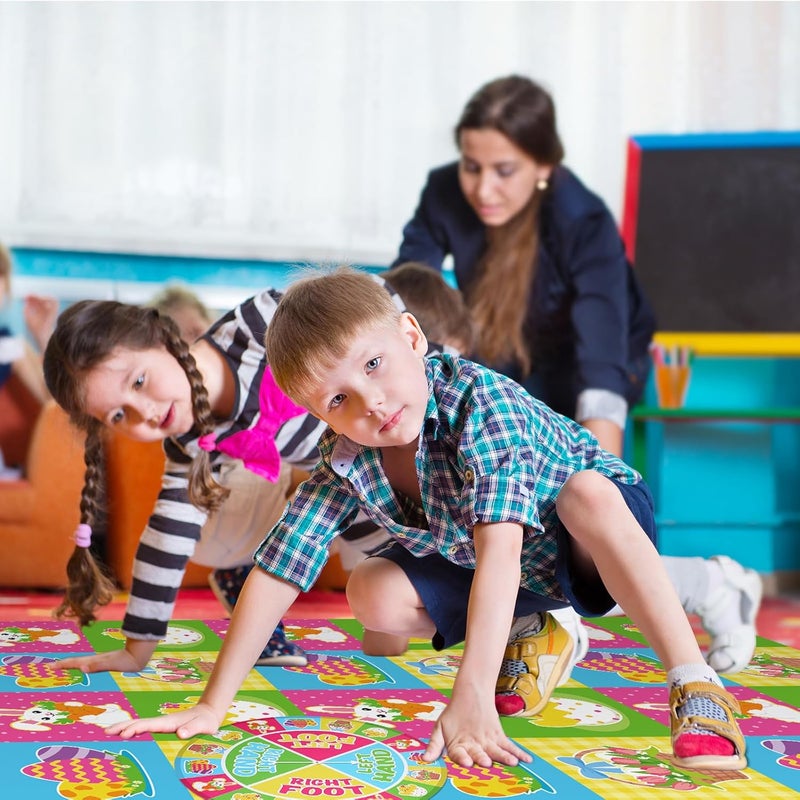 Civaner 3 Pcs Easter Party Game for Kids with Spinner Easter Conversation Party Twist Poses Mat Game with Conversation Mat Spinner for Classroom School - Image 5